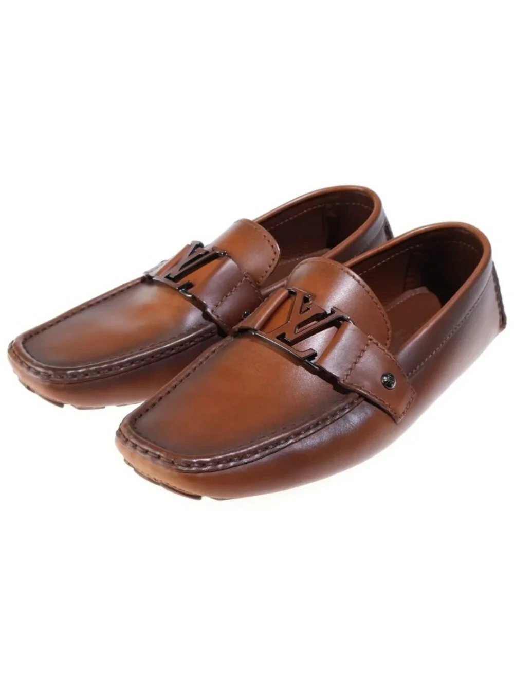 Louis Vuitton Monte Carlo Line Driving Shoes Slip-on Leather